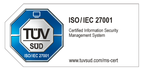 TÜV SÜD — ISO/IEC 27001 Certified Information Security Management System